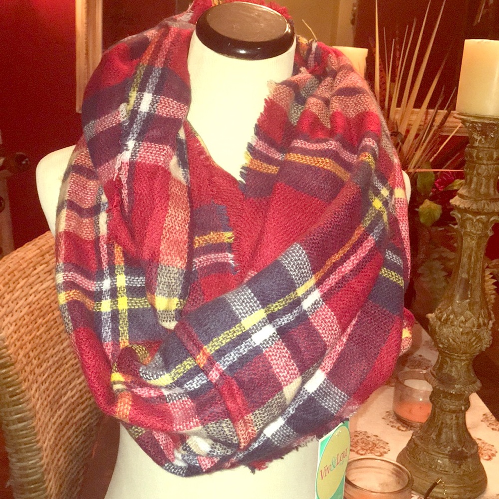 Plaid Infinity Scarf